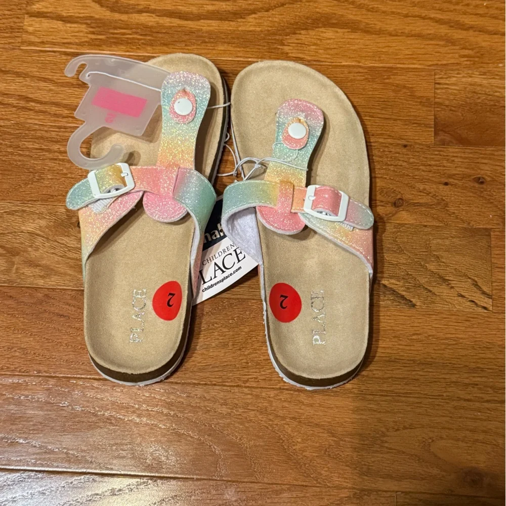 Children’s Place Kids Glitter Sandals - Multicolor - Picture 1 of 1